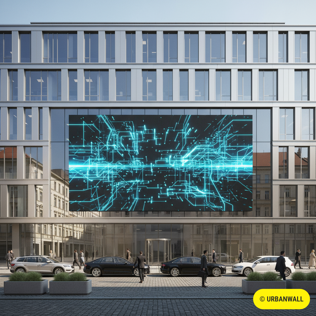 urban wall big building Ai image