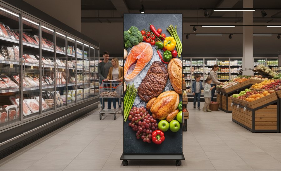 LED postery a totemy – digitální reklama